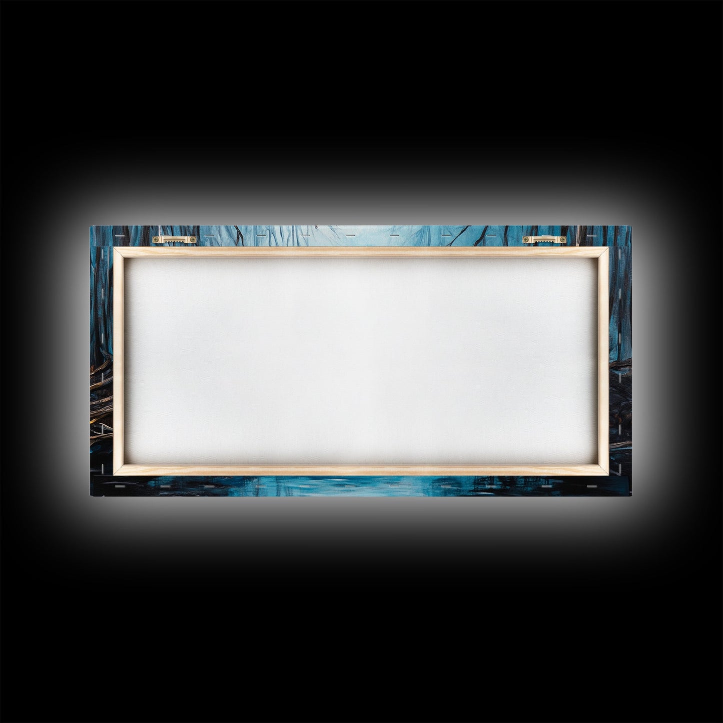 Biber, Fluss, Landschaftsmalerei, extrabreites Kunstwerk, Panoramabild, stimmungsvolle Kunst, gerahmter Leinwanddruck, rustikale Wandkunst, Schlafzimmerkunst