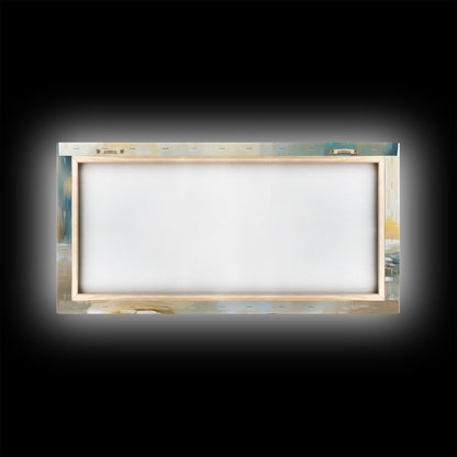 Gerollter Stoff, Ölgemälde nach Foto, rustikale Dekoration, Landhauskunst, Wabi-Sabi-Kunst, gerahmter Leinwanddruck, horizontale Wanddekoration, Geschenkidee