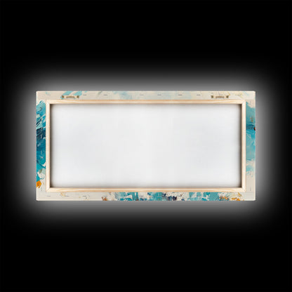 Nautical painting, boat painting, framed canvas print, extra wide art, seascape painting, rustic wall art, coastal wall art, ocean waves