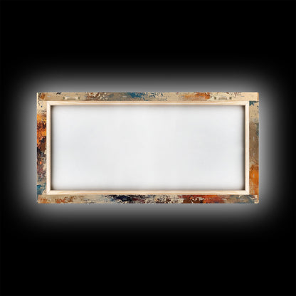 Blue Snake, abstract animal art, framed canvas print, moody art, wildlife painting, bold colors, rustic decor, modern wall art