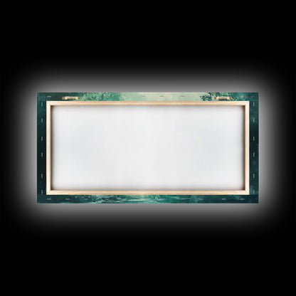 Dunkler Wald, Fantasy-Kunst, Stimmungsvolle Kunst, Wabi-Sabi-Kunst, Extra breite Kunst, Landschaftsmalerei, Gerahmter Leinwanddruck, Wandbild für über dem Bett