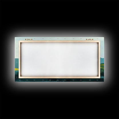 Hügellandschaft, Berglandschaft, grüne Wandkunst, Landschaftskunst, Kunst für über dem Sofa, Bauernhauskunst, Leinwanddruck