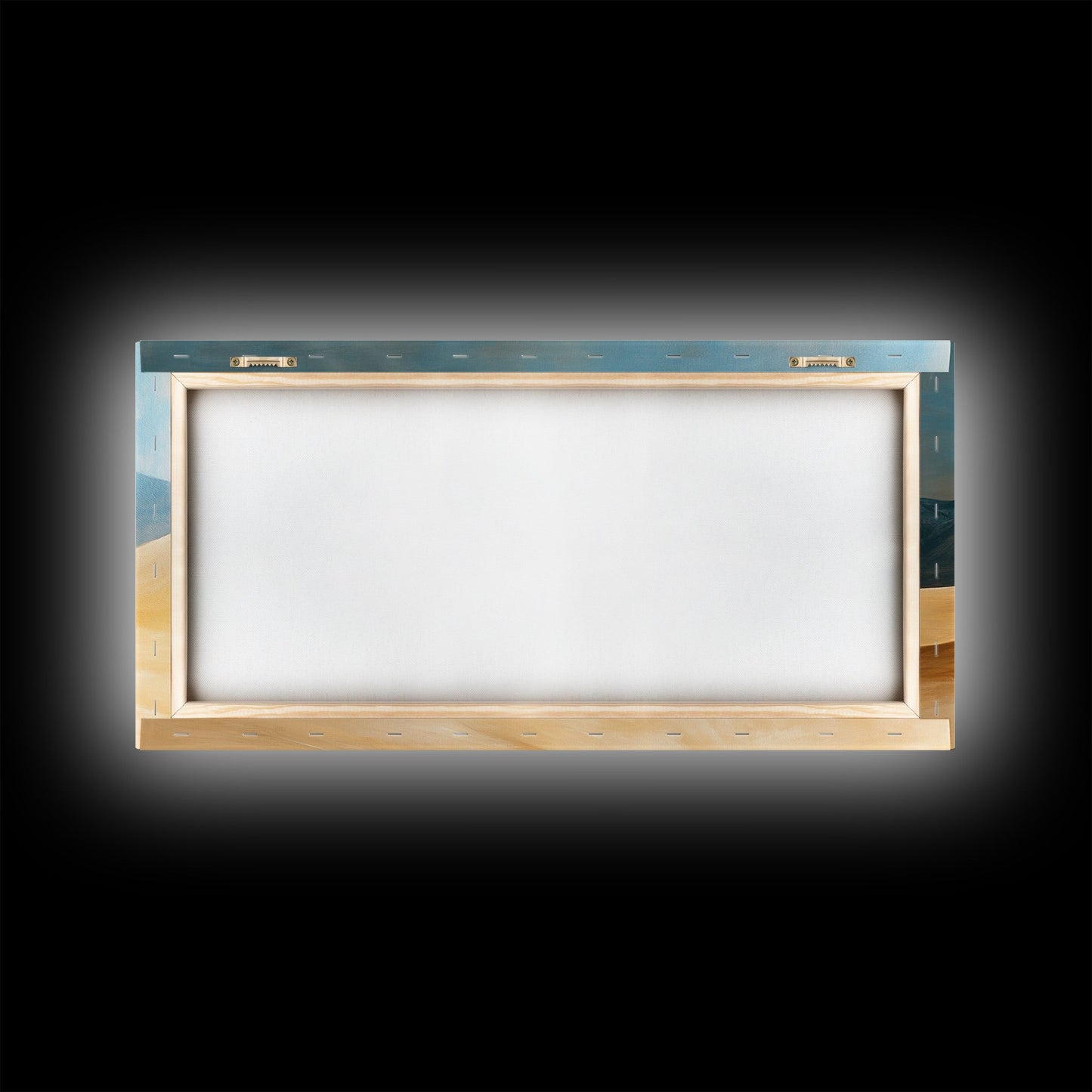 Desert Landscape, Mountain Painting, Rustic Decor, Southwest Wall Art, Framed Canvas Print, Panoramic Art, Earthy Tones Wall Art