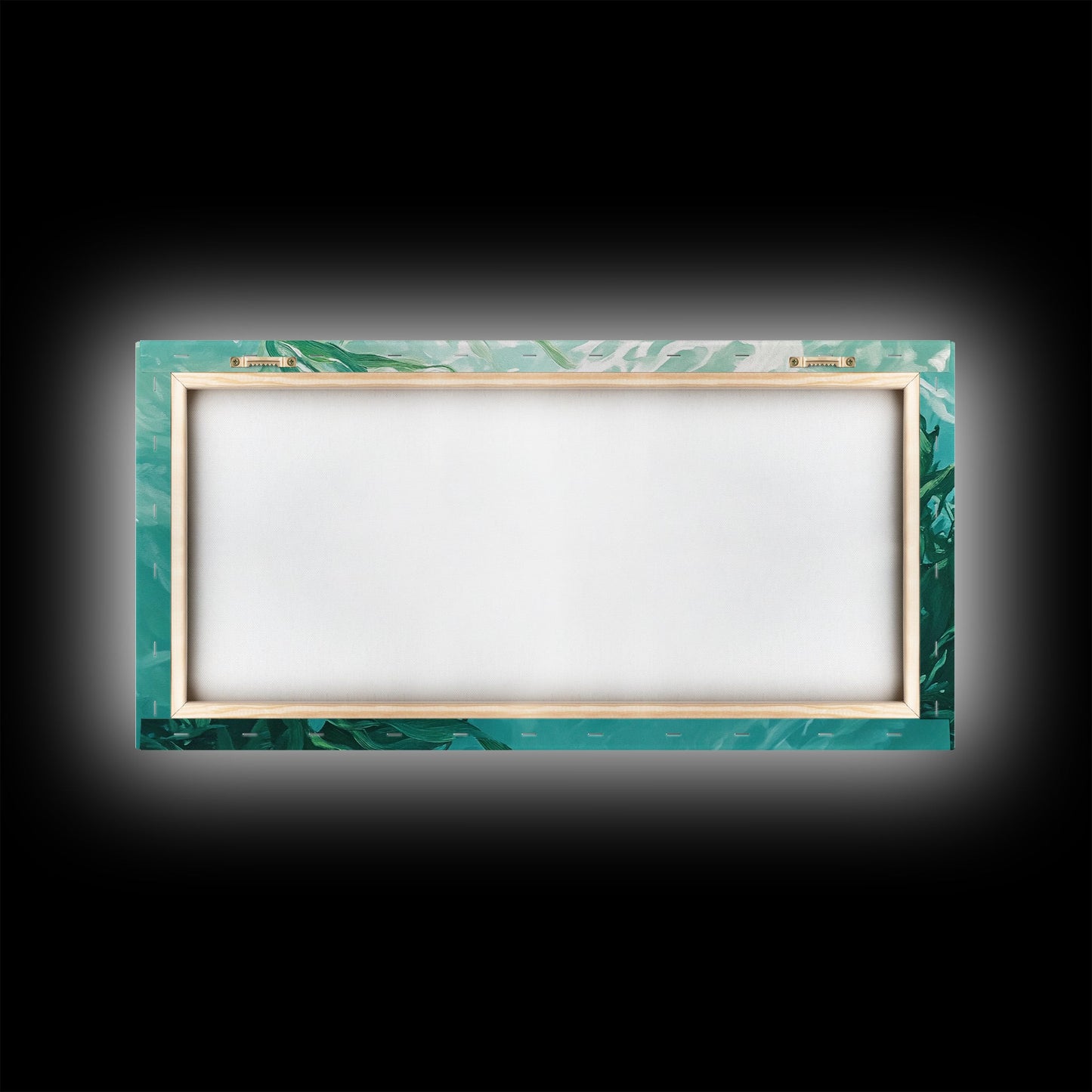 Kunst aus Kelpwäldern, Küstenlandschaften, maritime Wandbilder, gerahmte Leinwanddrucke, vom Meer inspirierte Kunstwerke, Wandbilder in Blau und Grün