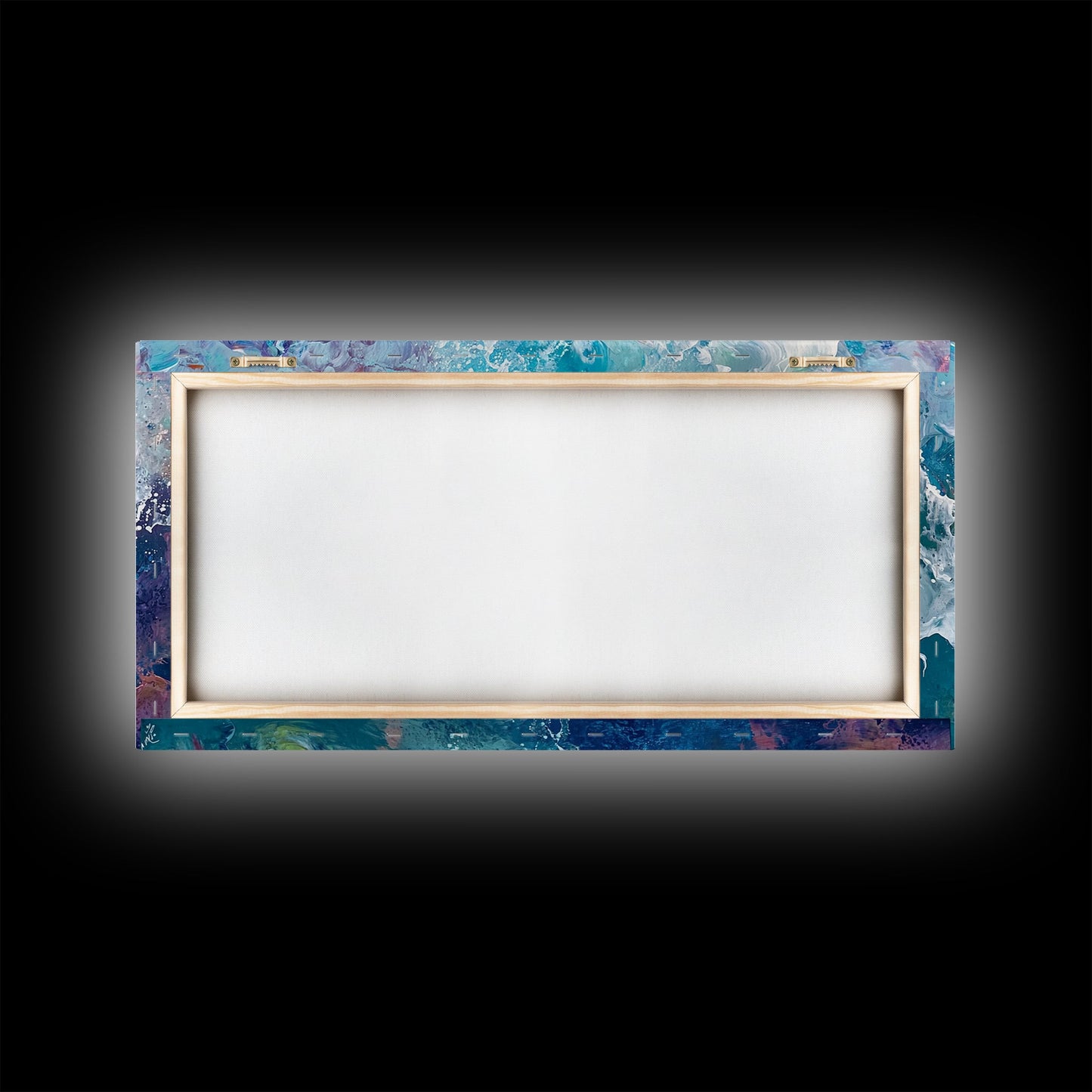 Koi-Fisch-Gemälde, gerahmter Leinwanddruck, Kunst zum Fliegenfischen, Forellenkunst, extra breites Gemälde, farbenfrohes Fischgemälde, Panoramabild