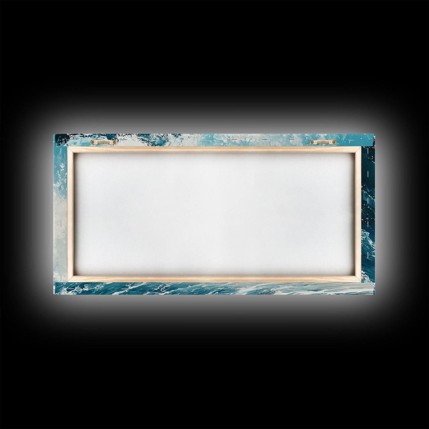 Meereswellenkunst, Seestückmalerei, Küstendekoration, Nautische Wandkunst, Geschenkidee für Strandhäuser, Blau-grüne Wandkunst, Gerahmter Leinwanddruck