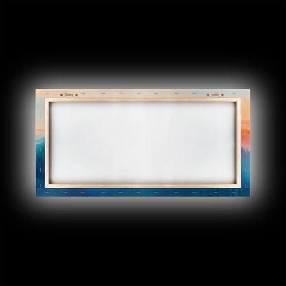 Mountain Landscape Art, Smoky Mountain Art, Blue and Green Wall Art, Nature Wall Art, Rustic Decor, Minimalist Art, Framed Canvas Print