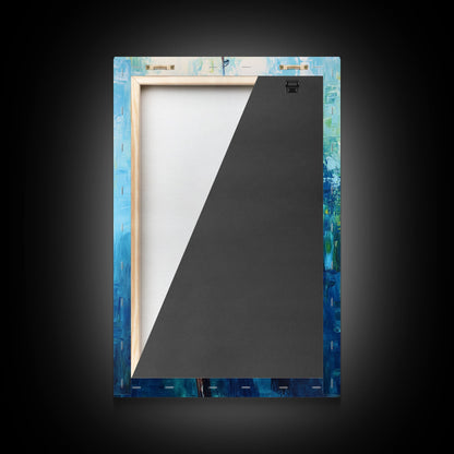 Fishing Rod Painting, Fly Fishing Art, Nautical Wall Art, Outdoor Enthusiast Decor, Rustic Cabin Art, Framed Canvas Print