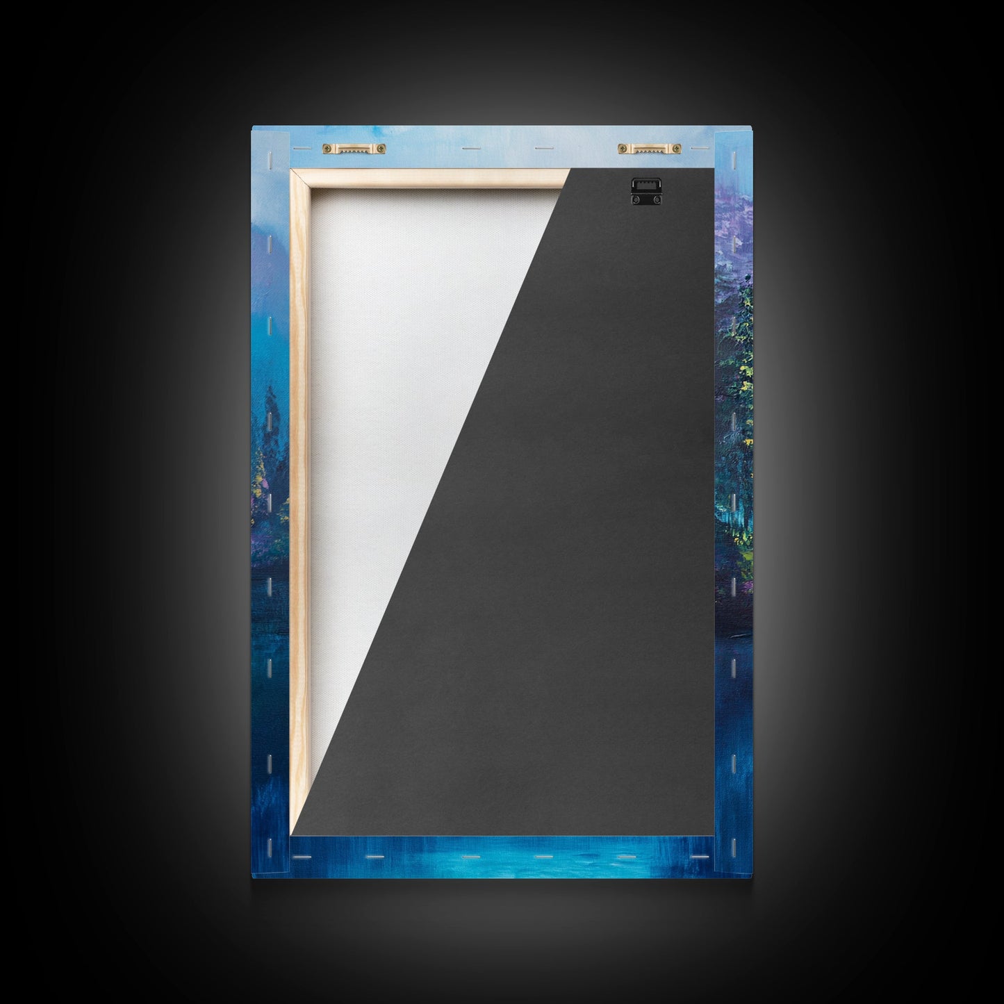 Mountain Lake View, Landscape Painting, Lake Tahoe Art, Smoky Mountain Art, Nature Wall Art, Bedroom Art, Framed Canvas Print