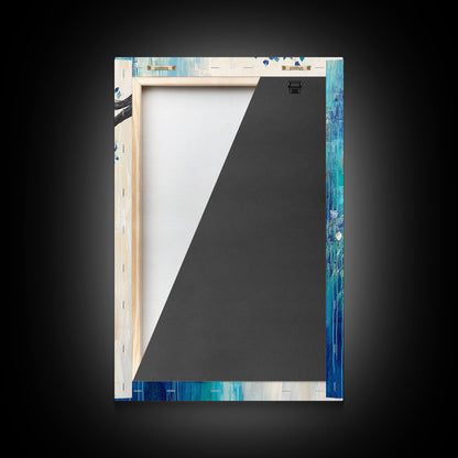 Hanging Branch, botanical prints, birch tree painting, nature wall art, Canvas Print, blue and green wall art, zen wall art, rustic decor