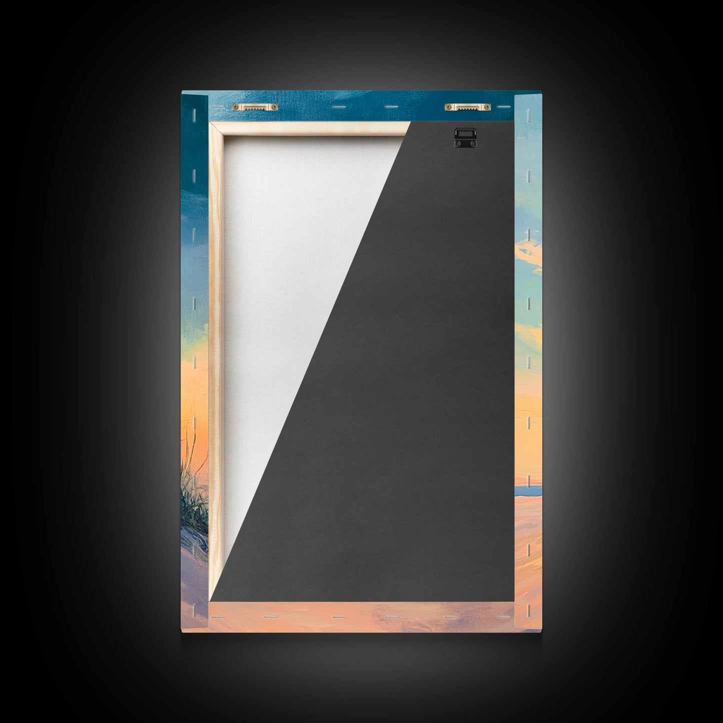 Beach Dune Painting, Coastal Landscape Art, Nautical Wall Art, Nature Wall Decor, Wabi Sabi Art, Framed Canvas Print, Bedroom Wall Art