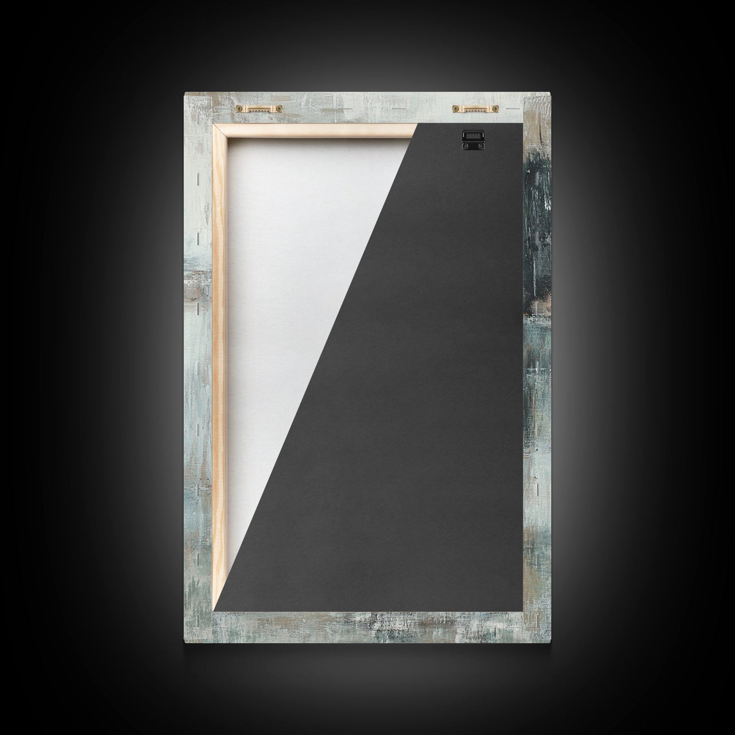 Serene River Rock Canvas Print Nature Inspired Wall Art, Minimalist Landscape Painting, Zen Decor, Neutral Tones, Living Room Artwork