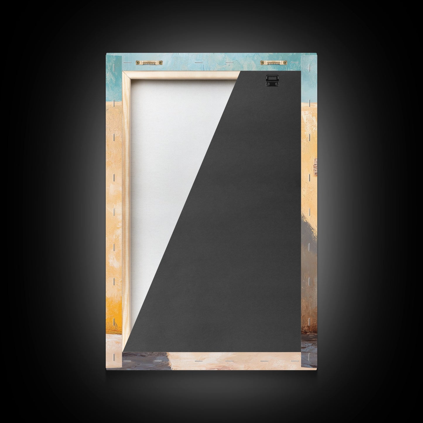 Rustic Adobe Door Framed Canvas Print Southwest Wall Art Desert Home Decor Bohemian Aesthetic Living Room Entryway Accent