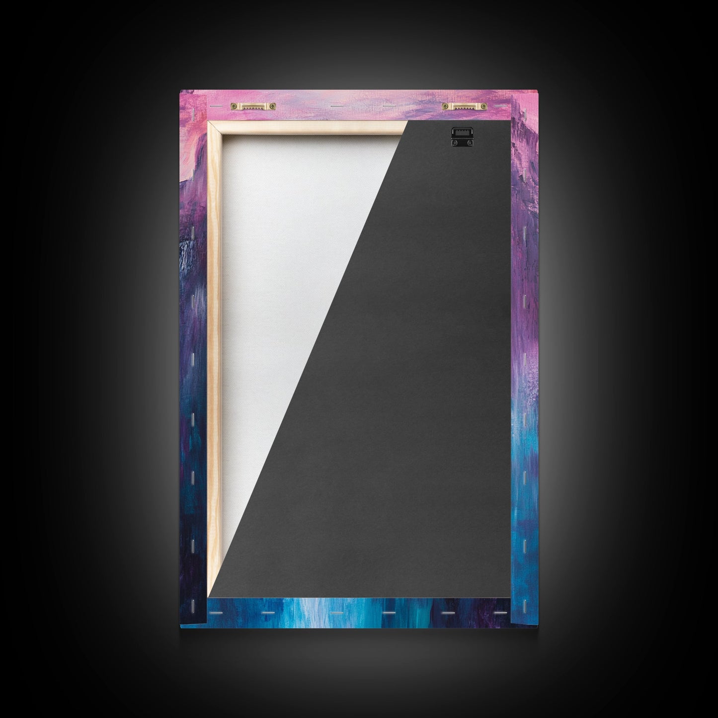 Waterfall Sunset, Moody Art, Mountain Painting, Landscape Painting, Pink Orange Wall Art, Above Couch Art, Canvas Print