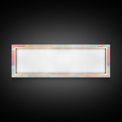 Sunset Beach Volleyball Painting, Pastel Ocean Sports Art, Fun Summer Wall Decor, Playful Living Room, Framed Canvas Print