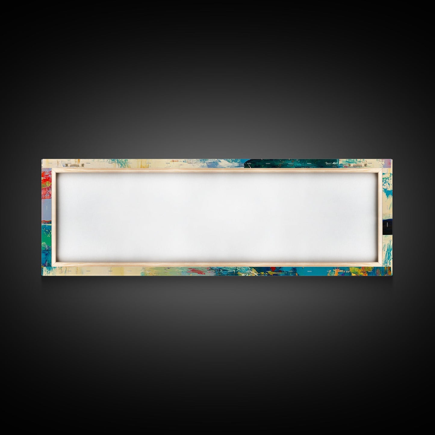 Abstract Surfboard Framed Canvas Print Coastal Beach House Wall Art, Vibrant Surfing Decor, Colorful Ocean Painting, Modern Boho Art