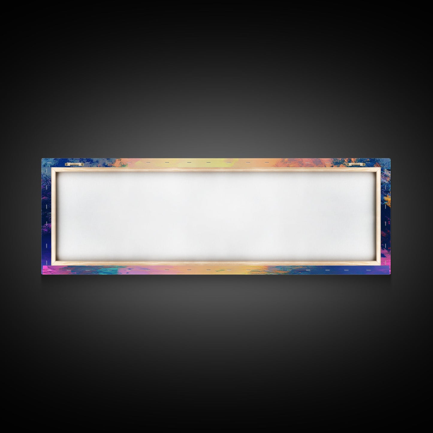 Vibrant Sunset River Framed Canvas Print, Colorful Nature Art, Dreamy Landscape Painting, Living Room Wall Art, Boho Sunset Decor