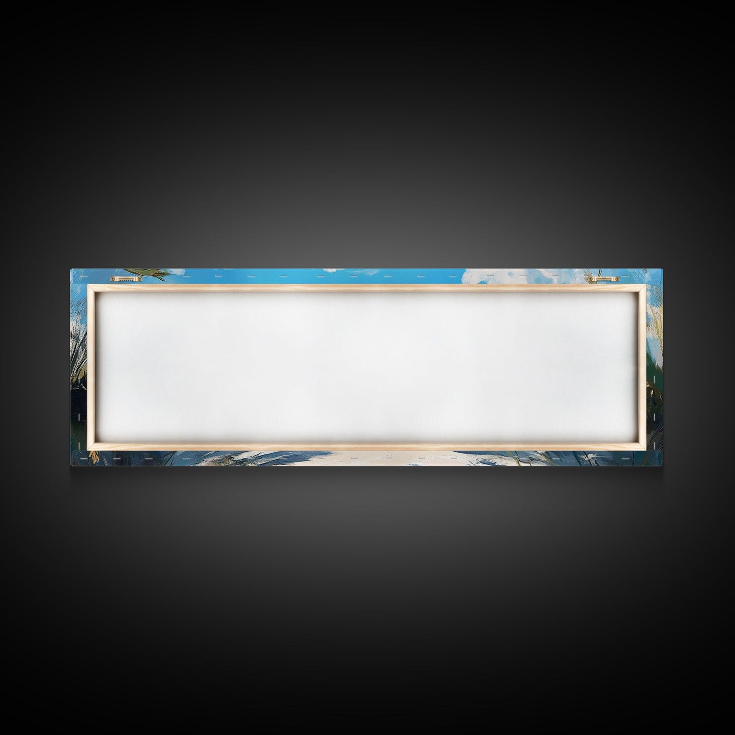 Tranquil Ocean Beach View Canvas Print, Coastal Wall Art, Blue Nautical Decor, Modern Seascape Painting, Beach House Decor