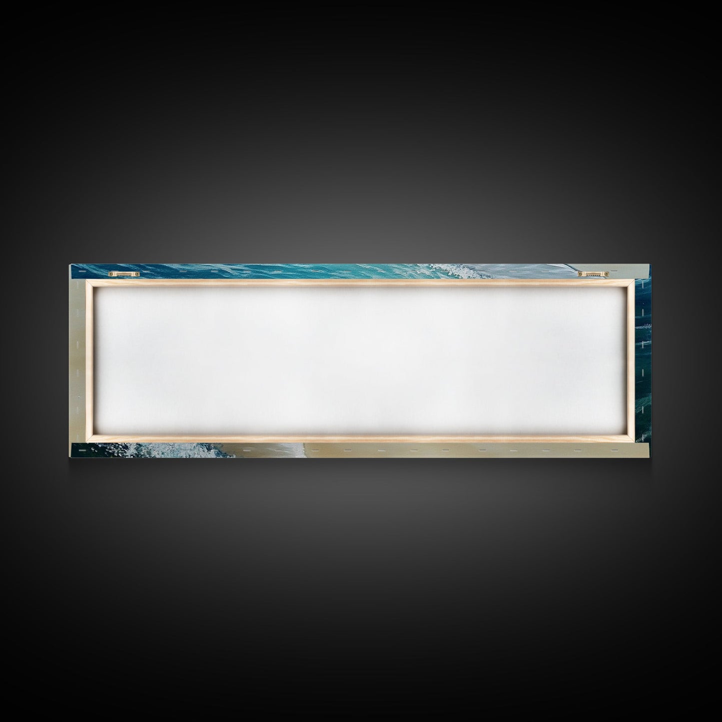 Gentle Ocean Wave Shoreline Canvas Print, Coastal Wall Art, Beach Serenity Painting, Calming Seaside Decor, Zen Living Room Artwork