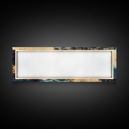 Coastal Landscape, Abstract Seascape, Textured Painting, Framed Canvas Print, Ocean Wall Art, Beach Decor, Living Room Art