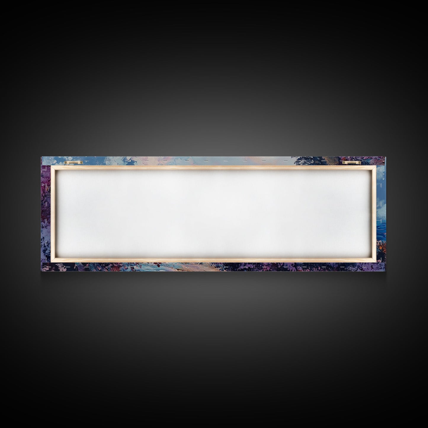 Rocky Shoreline Framed Canvas Print Vibrant Coastal Wall Art, Textured Ocean Scene, Sunset Beach Painting, Modern Boho Decor