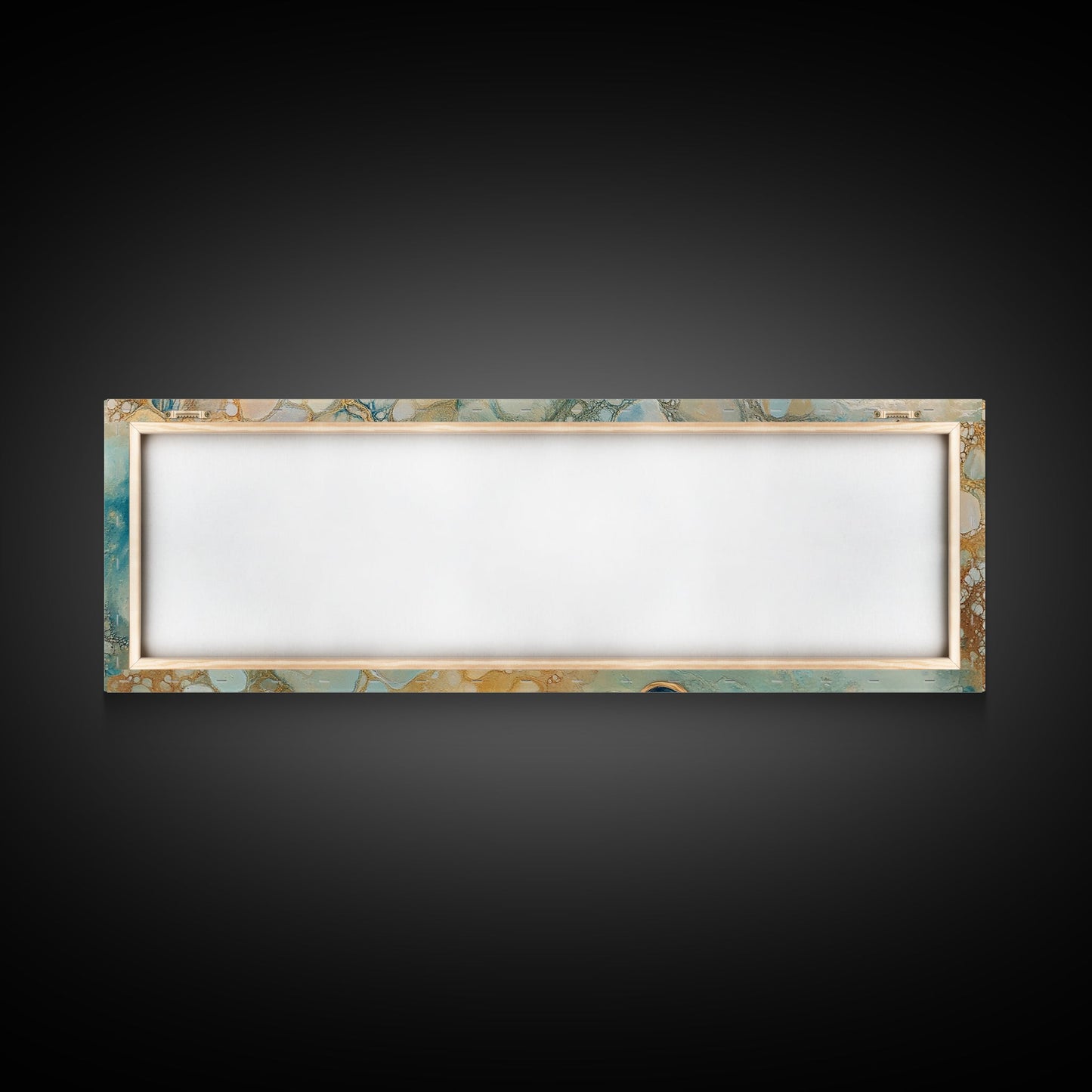 Elegant Butterfly Wing Abstract Art, Blue and Gold Nature Painting, Modern Minimalist Artwork, Bedroom or Office Wall Decor