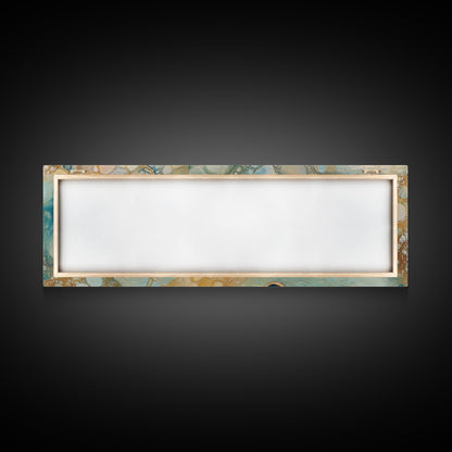 Elegant Butterfly Wing Abstract Art, Blue and Gold Nature Painting, Modern Minimalist Artwork, Bedroom or Office Wall Decor