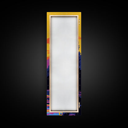 Jumping Fish, Bass Fishing Art, Vibrant Lake Scene, Bold Outdoor Wall Decor, Cabin Aesthetic, Nature Lover Gift, Framed Canvas Print