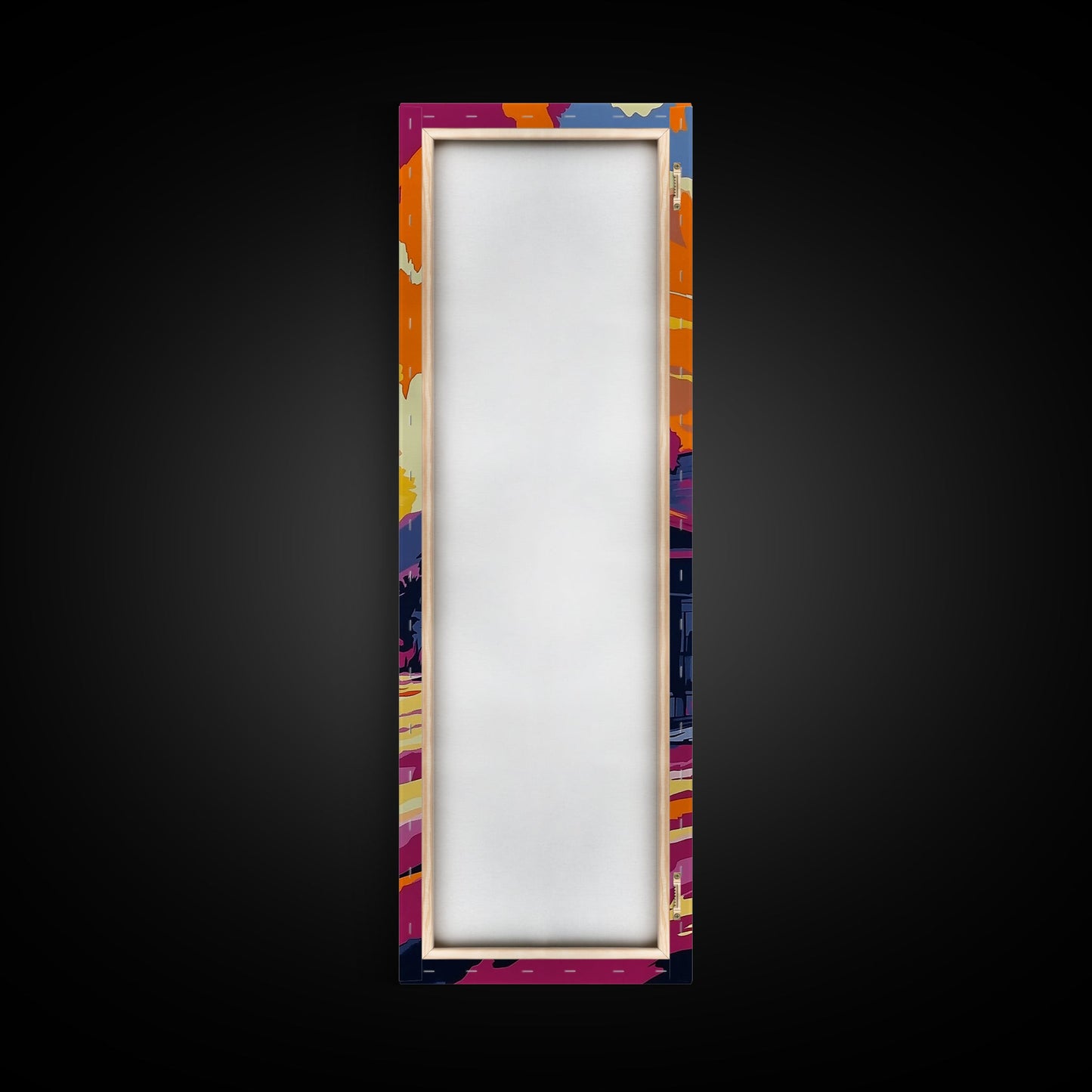 Old Western Town, Golden Sunset, Colorful Landscape, Framed Canvas Print, Rustic Wall Art, Country Home Decor, Warm Fall Aesthetic