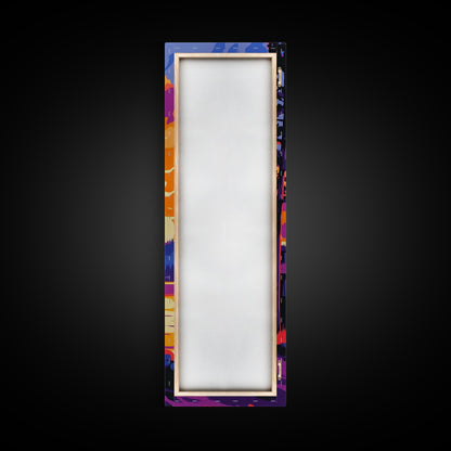 Sunset Cabin, Nature Art, Autumn Decor, Framed Canvas Print, Rustic Wall Art, Cozy Home Decor, Lake House Art, Landscape Painting