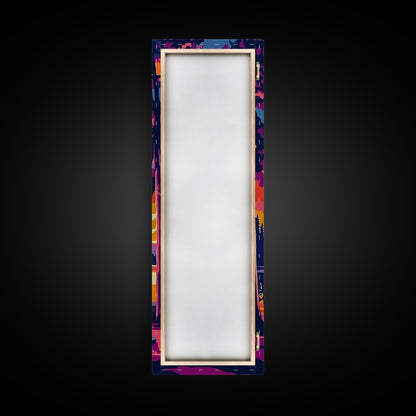 Campfire Glow, Sunset Painting, Fall Wall Art, Framed Canvas Print, Cabin Decor, Living Room Art, Outdoor Adventure Print, Nature Art