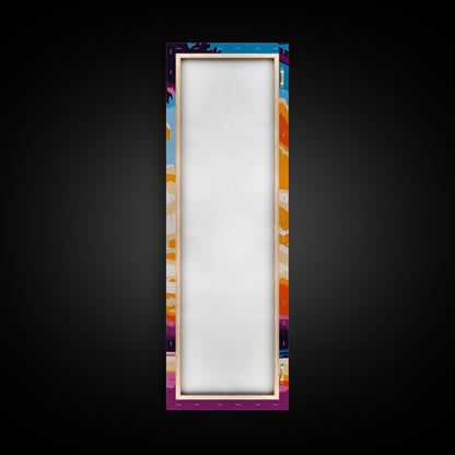 Hanging Rope, Nautical Art, Framed Canvas Print, Coastal Wall Art, Rustic Home Decor, Beach House Art, Minimalist Nature Painting