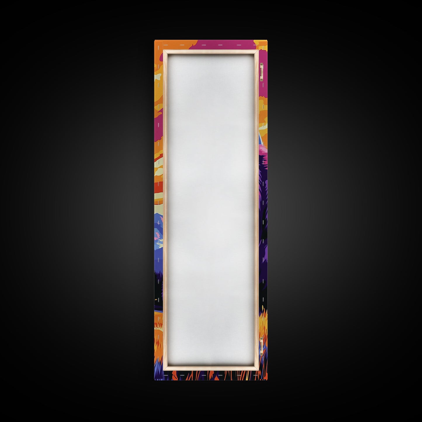 Buffalo Sunset, Western, Bold, Majestic, Canvas Print, Wildlife Wall Art, Rustic Decor, Man Cave Art, Nature Lover Gift, Bold Colors