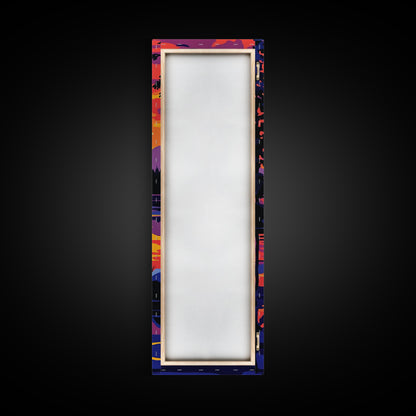 Serene Lake Sunset, Tranquil Nature Wall Art, Scenic Landscape Print, Warm Color Painting, Fall Home Decor, Framed Canvas Print