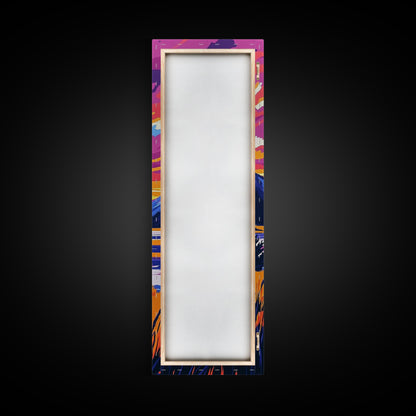 Mountain Sunset, Lake Reflection, Vibrant Landscape Art, Nature Print, Modern Cabin Decor, Living Room Wall Art, Canvas Print