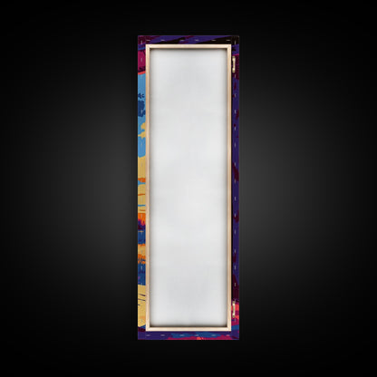 Rustic Open Door, Countryside Art, Cozy Home Decor, Framed Canvas Print, Warm Sunset, Modern Boho, Entryway Art, Warm Earthy Palette