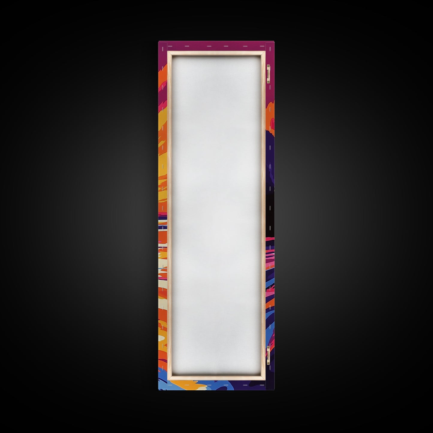 Ocean Sunset, Vibrant Landscape, Framed Canvas Print, Coastal Art, Beach House Decor, Living Room Art, Minimalist Nature Painting