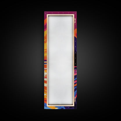 Ocean Sunset, Vibrant Landscape, Framed Canvas Print, Coastal Art, Beach House Decor, Living Room Art, Minimalist Nature Painting