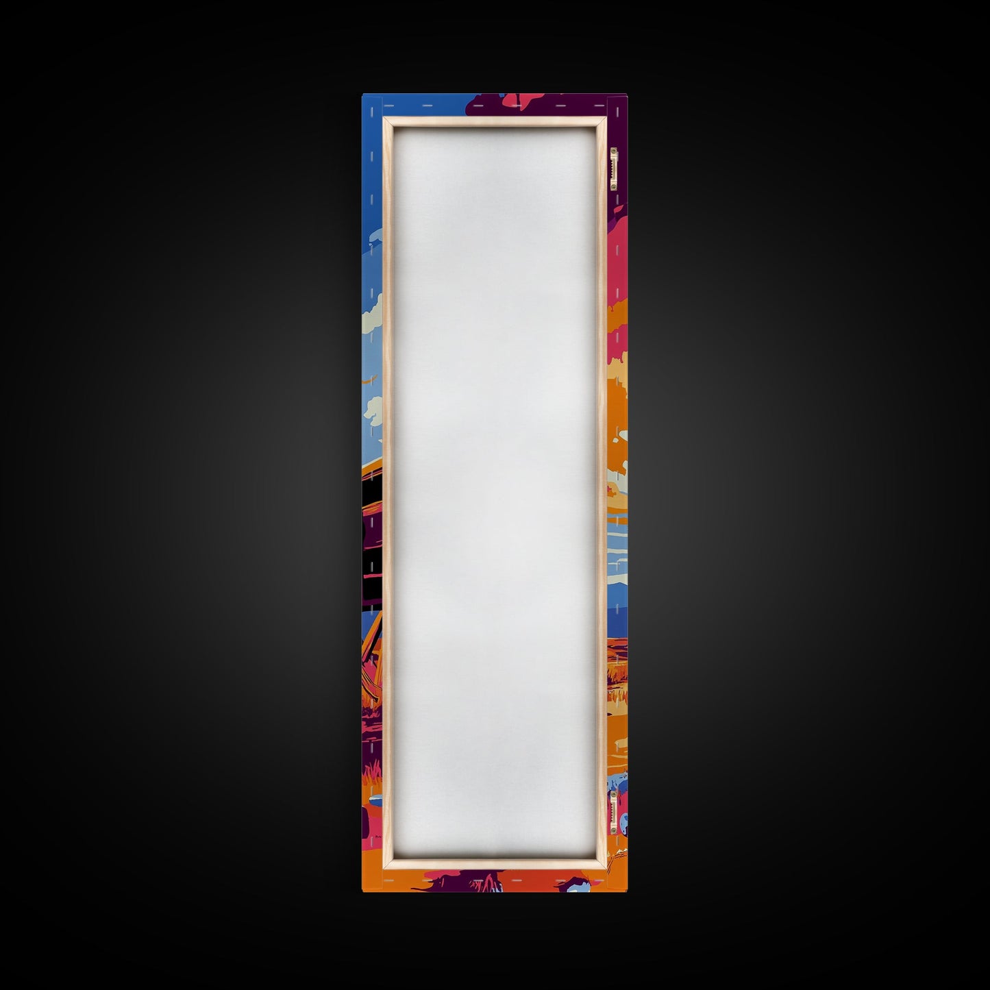 Wagenrad, rustikale Westernkunst, Bauernhausdeko, Ästhetik des Alten Westens, Wanddeko für Zuhause, Kunst fürs Wohnzimmer im Landhausstil, gerahmter Leinwanddruck