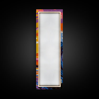 Surf Wave, Sunset Art, Colorful Ocean, Beach Wall Art, Seascape Painting, Vibrant Decor, Coastal Home, Modern Design, Canvas Print