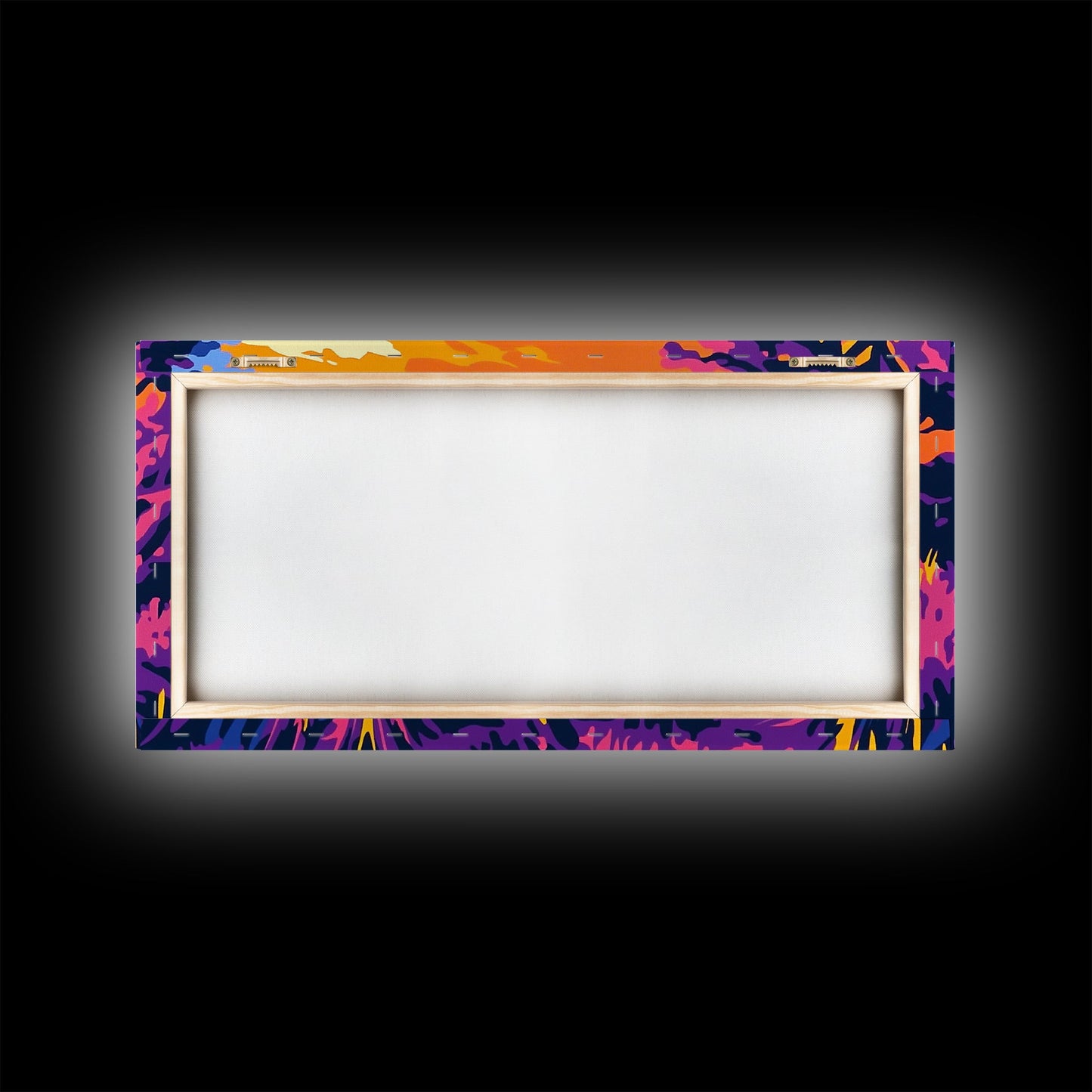 Forest Lake, Autumn Sunset, Vibrant Nature Scene, Rustic Cabin Wall Art, Cozy Home Aesthetic, Framed Canvas Print