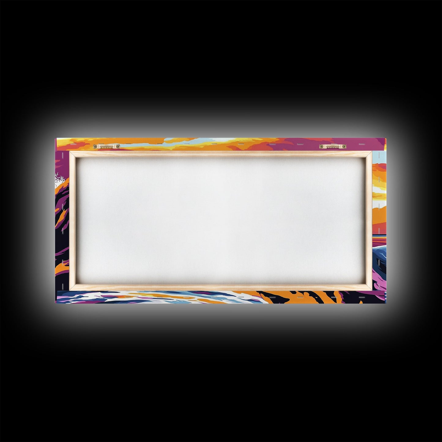 Crashing Wave, Sunset Surf, Nautical Wall Art, Framed Canvas Print, Coastal Decor, Ocean Lover Gift, Tropical Beach Art, Beach House Style