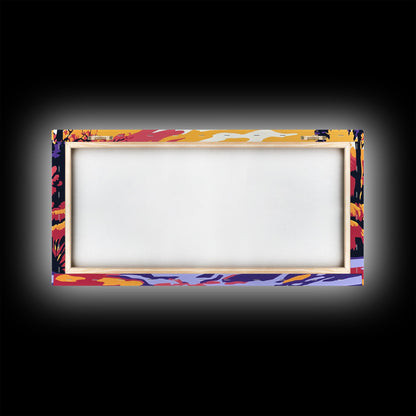 Autumn River, Fall Colors, Nature Scene, Framed Canvas Print, Rustic Home Decor, Living Room Wall Art, Landscape Painting, Boho Art