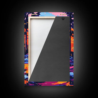 Autumn Forest, Golden Trees, Reflections On Water, Fall Landscape, Canvas Print, Cozy Home Decor, Warm Tones, Seasonal Wall Art