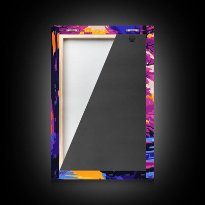 Enchanted River, Fantasy Landscape, Bright Colors, Nature Inspired, Canvas Print, Mystical Forest Art, Living Room Wall Art