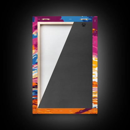 Sailing, Ocean Sunset, Nautical Art, Framed Canvas Print, Coastal Wall Art, Vibrant Seascape, Living Room Decor, Beach House Art