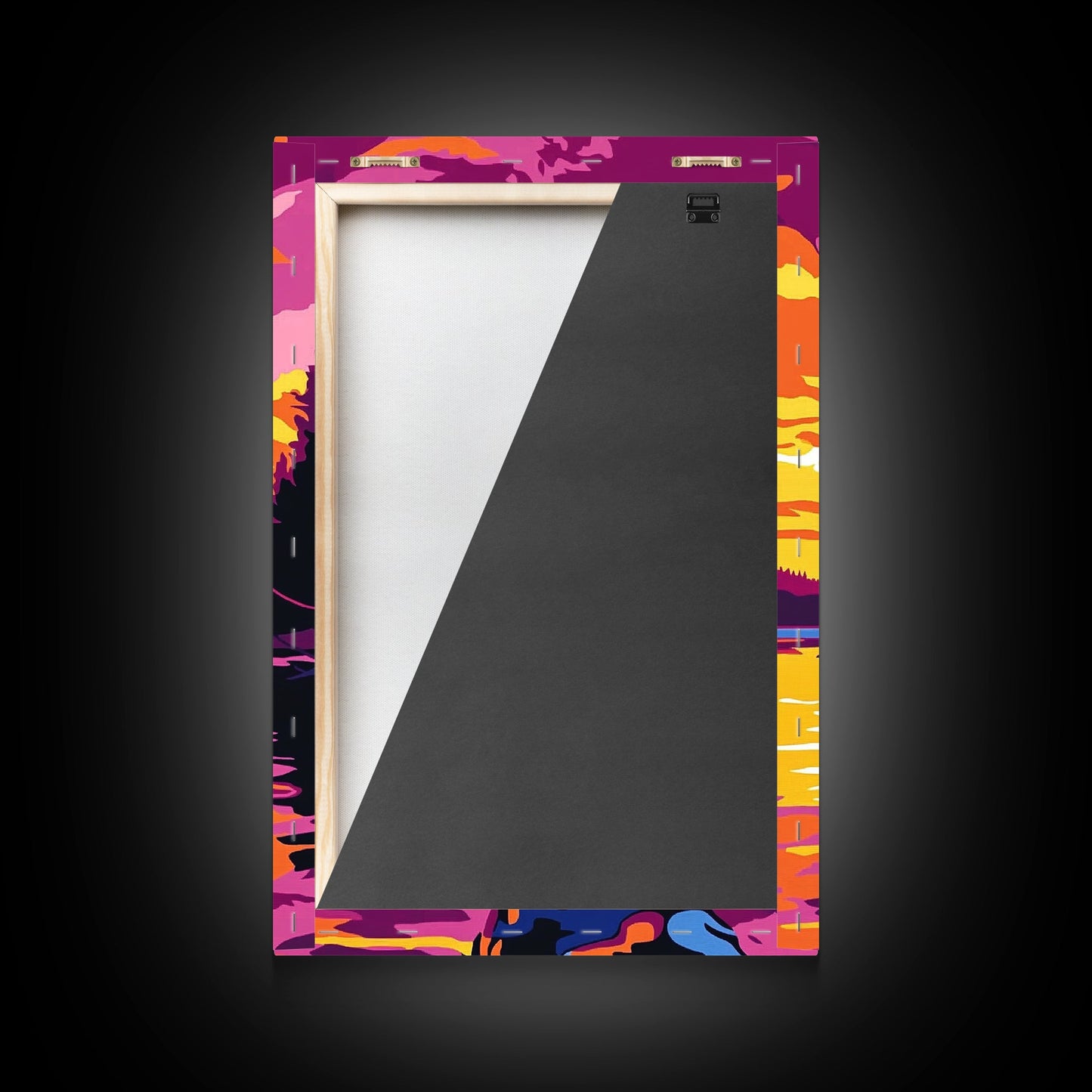 Sunset Boat Art, Nautical Wall Art, Ocean Sunset Painting, Coastal Decor, Vibrant Boat Scene, Framed Canvas Print, Living Room Art