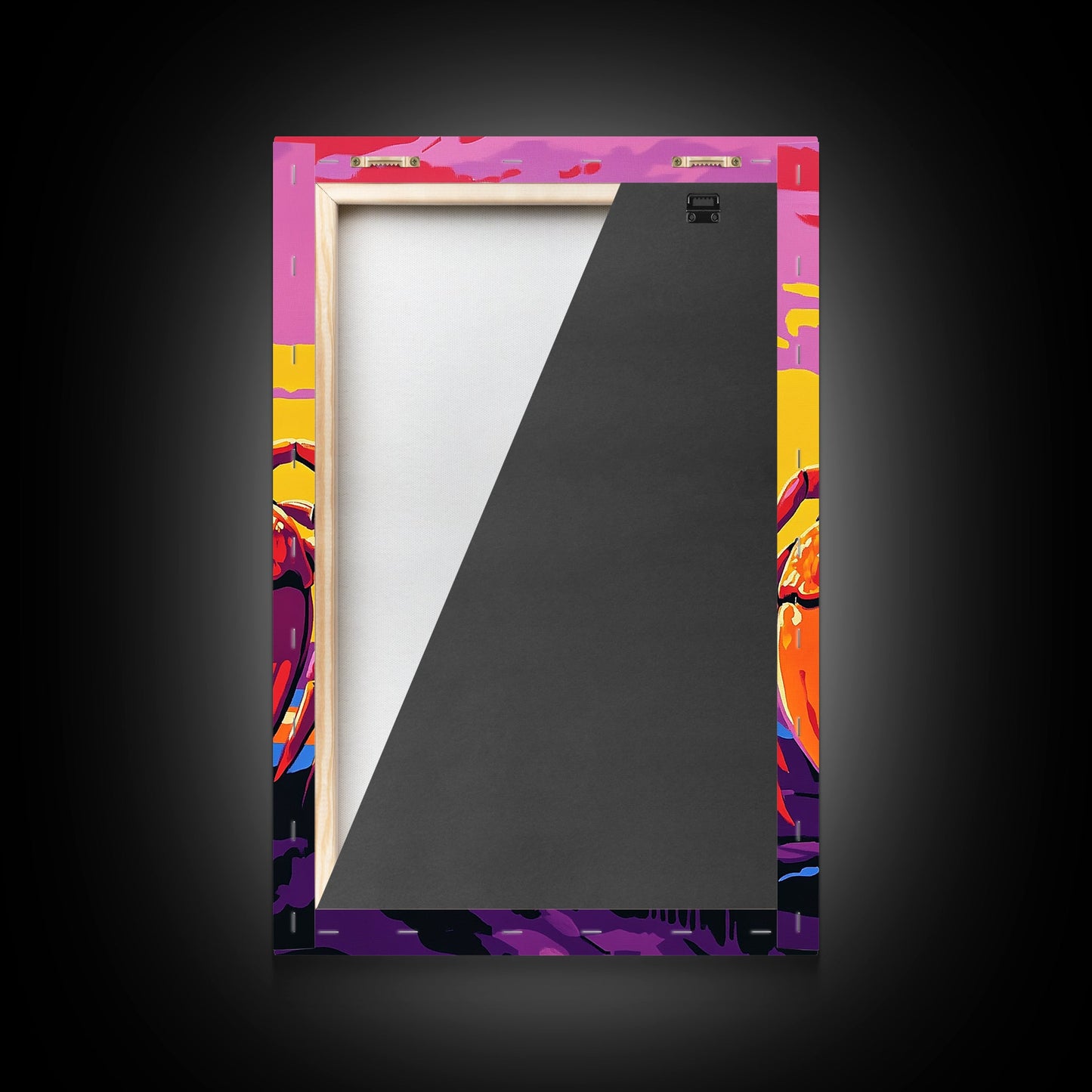 Crab Painting, Colorful Coastal Wall Art, Nautical Kitchen Canvas Print, Beach House Decor, Ocean Theme Wall Art, Vibrant Seafood Art