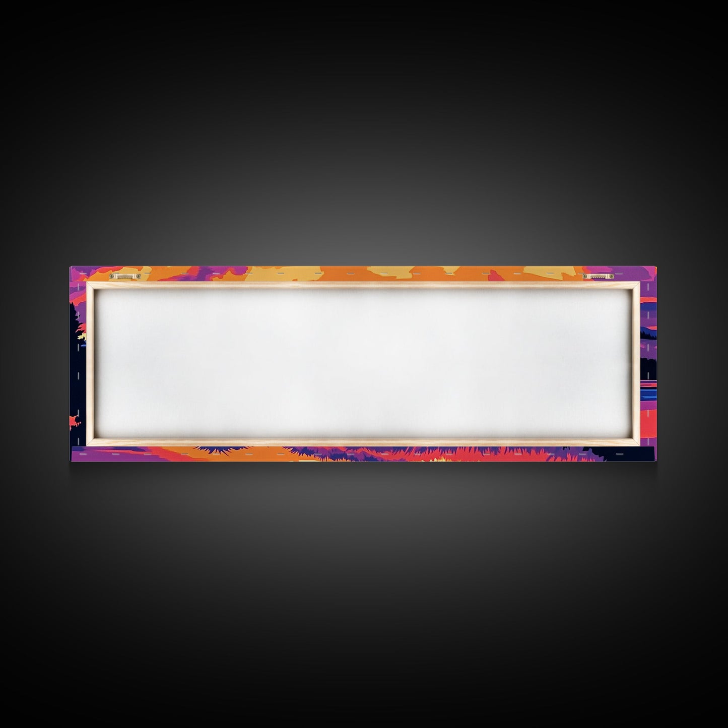 Serene River, Sunset Reflection, Vibrant Scenery, Peaceful Escape, Canvas Print, Nature Wall Art, Living Room Decor, Rustic Aesthetic