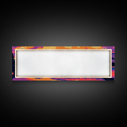 Serene River, Sunset Reflection, Vibrant Scenery, Peaceful Escape, Canvas Print, Nature Wall Art, Living Room Decor, Rustic Aesthetic